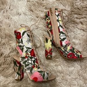 Floral Embroidered Booties
